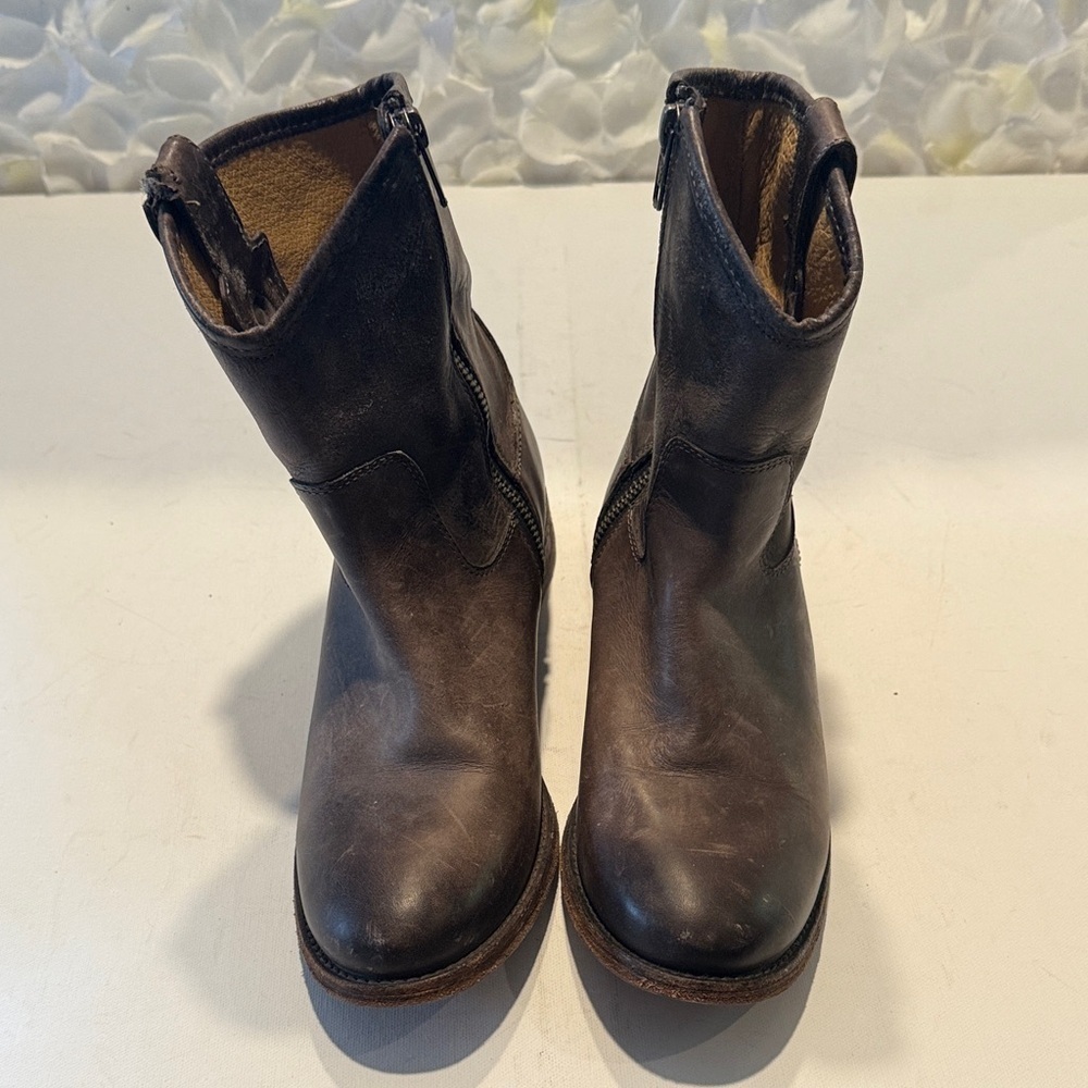 Brown Leather Ankle Boots